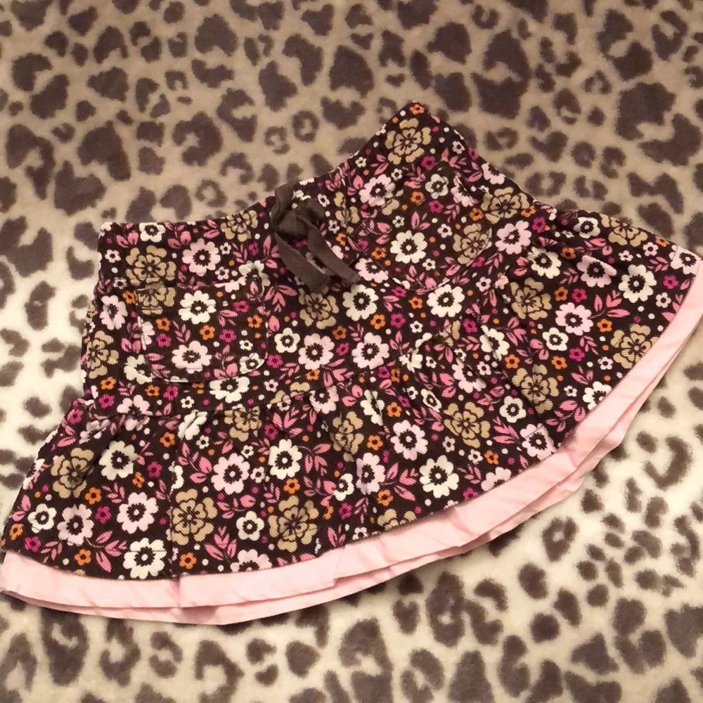Carter’s Brown Floral Corduroy Skirt Size 24 months girls